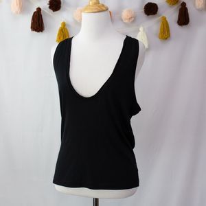 NWT Joah Brown Black Deep Scoop Tank